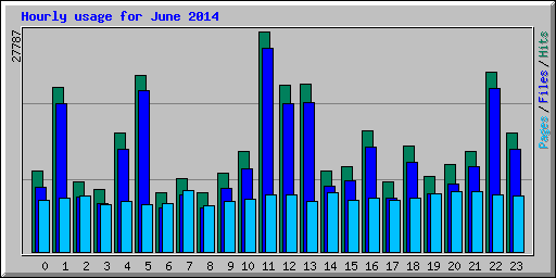 Hourly usage for June 2014